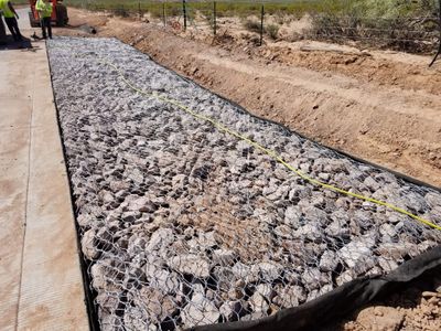 Wire Enclosed Low Water Crossing