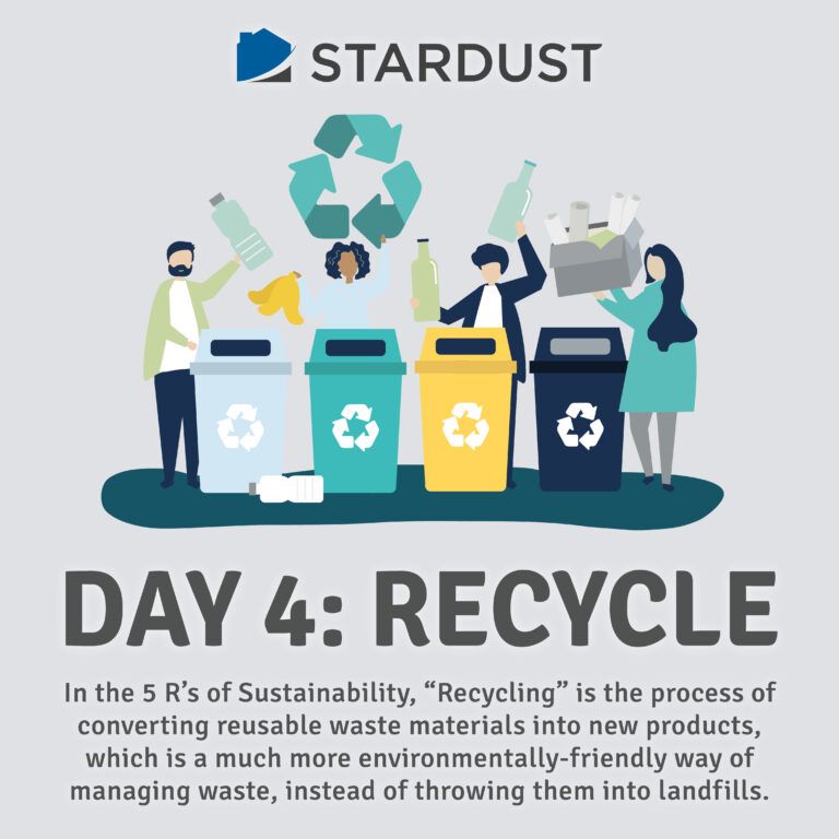 5 R&rsquo;s of Sustainability, Day 4: Recycle - Stardust