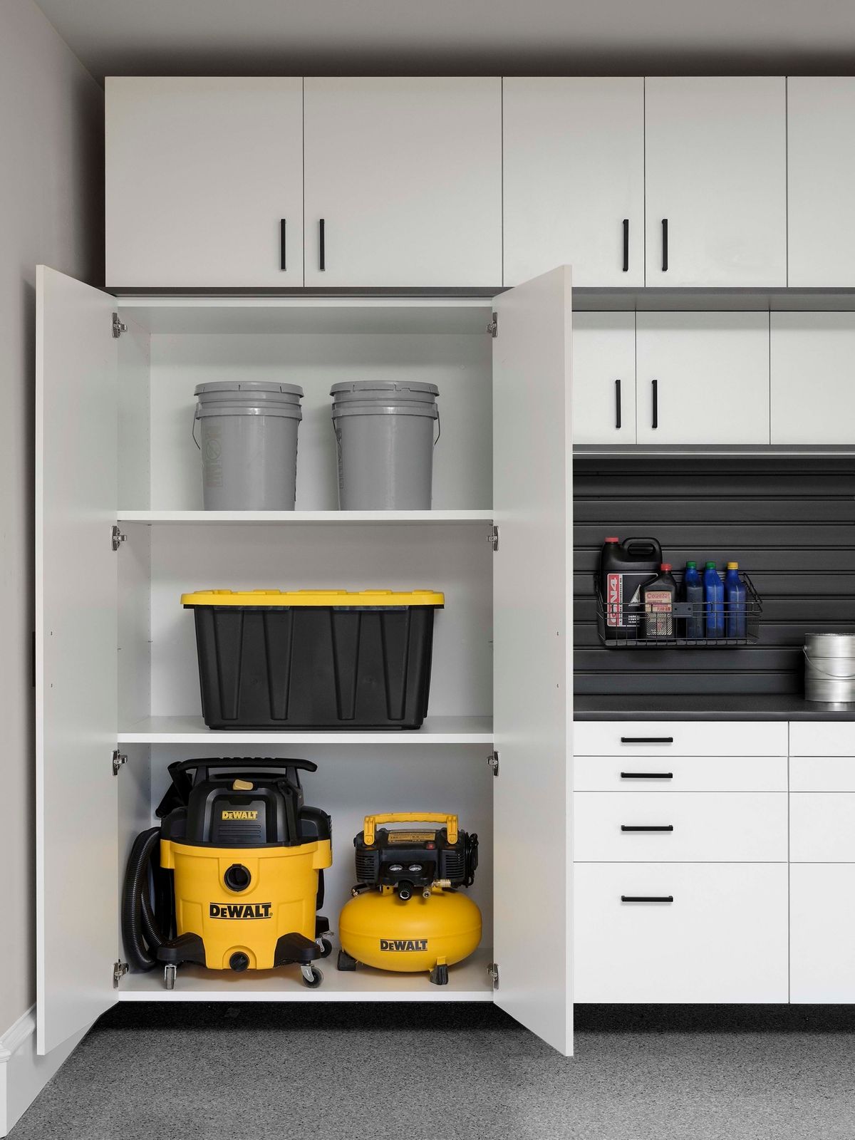 White Cabinets with Ebony Star Workbench Open Doors Feb 2021.jpg