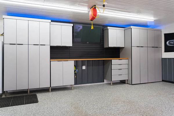 Garage Cabinets with Workbench, Omaha