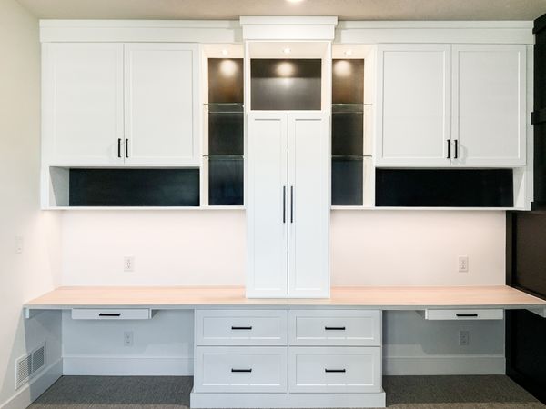 Home Office Built-Ins with Dual Desks, Omaha
