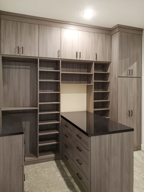 Walk-In Closet with Island and Cabinets, Omaha