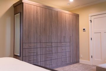 Wall Closet with Woodgrain Cabinets, Omaha