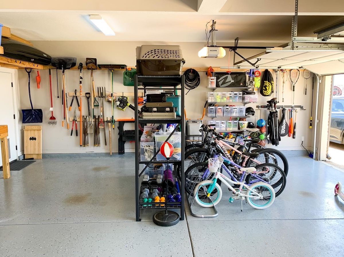 After picture of an organized garage