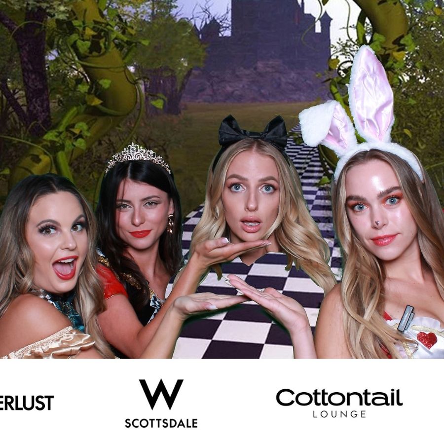 Group of Women in Themed Costumes at Green Screen Photo Booth - Green Screen Photo Booth AZ